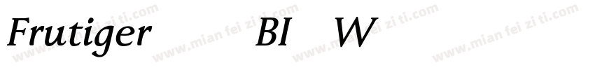 Frutiger 66 BI_W9字体转换